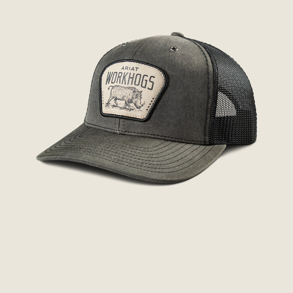 Ariat Mns Workhog Patch Cap Charcoal
