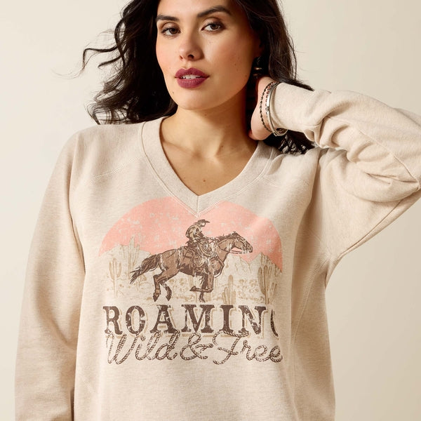 Ariat Wms Victoria Sweatshirt Khaki Heather