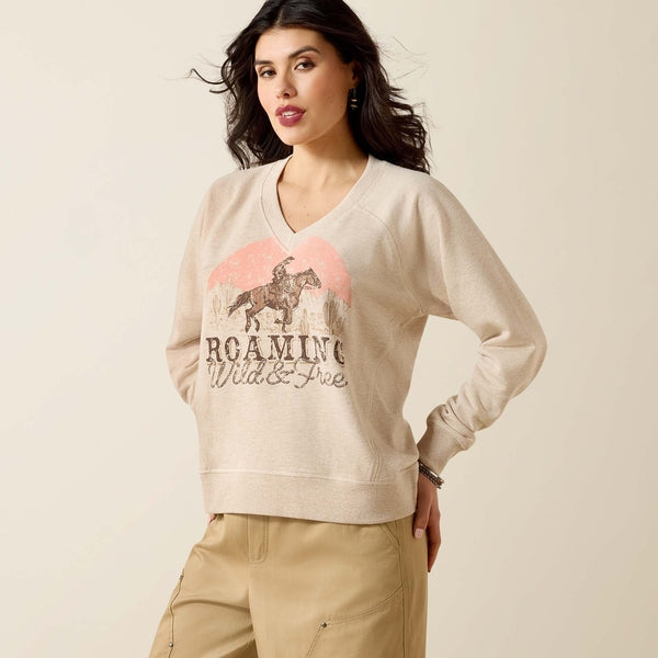 Ariat Wms Victoria Sweatshirt Khaki Heather