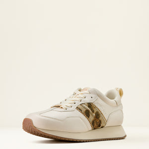 Ariat Wms Ranch Runner Bright Cream/Gilded Leopard Hair On