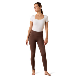 Ariat Wms Breathe EOS Half Grip Tights Pommel Brown