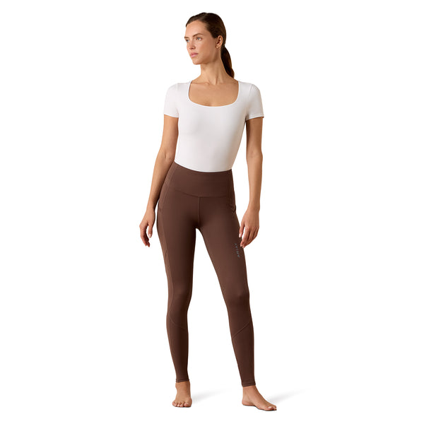 Ariat Wms Breathe EOS Half Grip Tights Pommel Brown