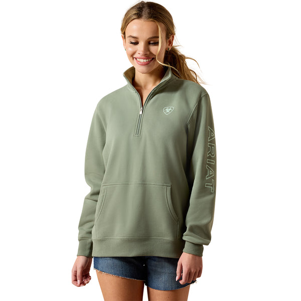 Ariat Wms Foundation Logo 1/2 Zip Sweatshirt