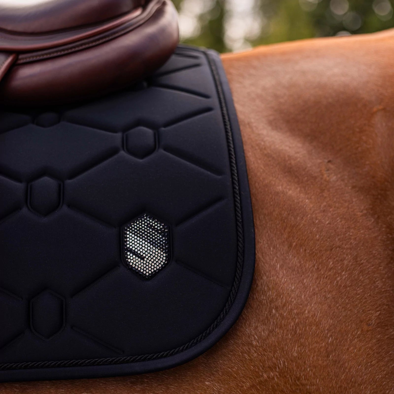 Samshield Jump Swarovski Saddle Pad Black Full