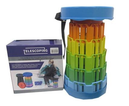 Foldable Telescopic Stool  "Assorted Colors"