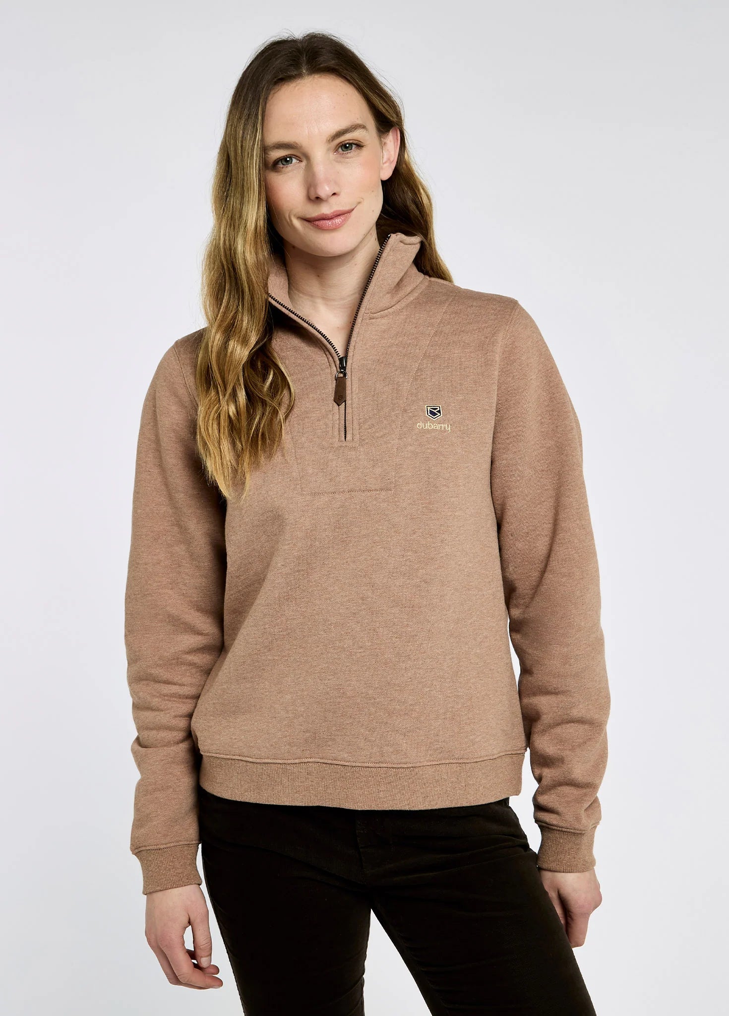 Dubarry Wmn Castlemartyr 1/4 Zip Sweatshirt Elk