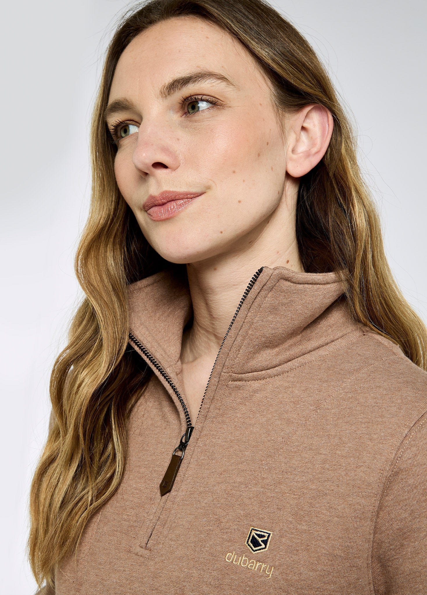 Dubarry Wmn Castlemartyr 1/4 Zip Sweatshirt Elk