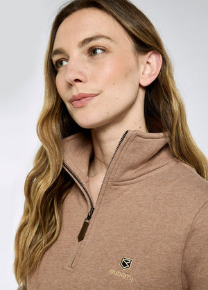 Dubarry Wmn Castlemartyr 1/4 Zip Sweatshirt Elk