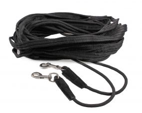 QHP Lunging Reins Double Black