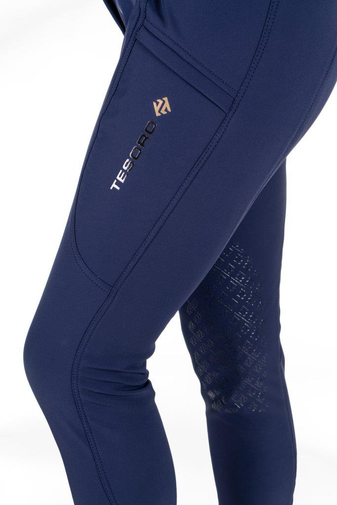 Tesoro Vita Oblia Waterproof Knee Patch Breeches - Navy